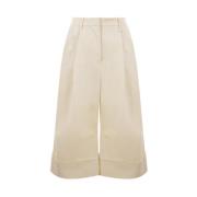 Ivoor Wijde Pijp Geknipte Broek Simone Rocha , White , Dames