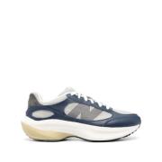 Navy Blauw/Grijs Leren Sneaker New Balance , Multicolor , Heren