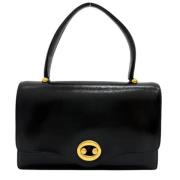 Pre-owned Leather handbags Hermès Vintage , Black , Dames