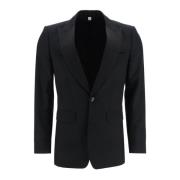 Tuxedo Jas met Jacquard Details Burberry , Black , Heren