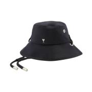 Zwarte Katoenen Bucket Hat Ami Paris , Black , Unisex