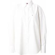 Wit Logo Patch Button-Up Shirt Tommy Jeans , White , Dames