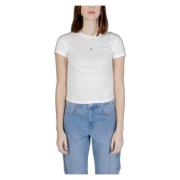 Tonal Linea Transitional Cotton T-Shirt Tommy Jeans , White , Dames