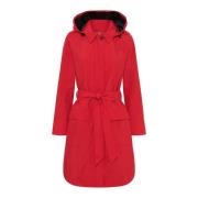 Lente Functie Trenchcoat Jas Chili Rood Notyz , Red , Dames