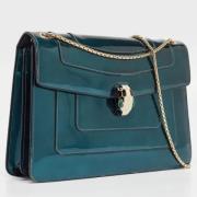 Pre-owned Leather shoulder-bags Bvlgari Vintage , Green , Dames
