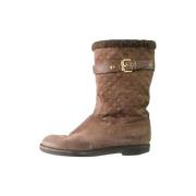 Pre-owned Suede boots Louis Vuitton Vintage , Brown , Dames