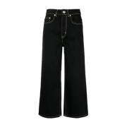 Zwarte Cropped Jeans voor Vrouwen Kenzo , Black , Dames