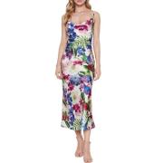 Bloemen Satijnen Midi Jurk Guess , Multicolor , Dames