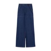 Wide Jeans Max Mara , Blue , Dames