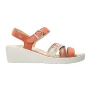 Flat Sandals Mephisto , Orange , Dames