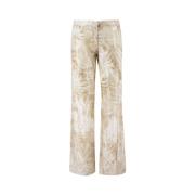 Wide Trousers Ermanno Scervino , Beige , Dames