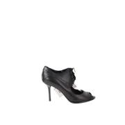 Pre-owned Leather heels Louis Vuitton Vintage , Black , Dames