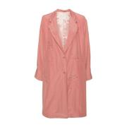 Single-Breasted Coats Forte Forte , Pink , Dames