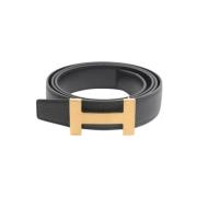 Pre-owned Leather belts Hermès Vintage , Black , Dames