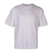Heren Katoenen Ronde Hals T-shirt Paolo Pecora , White , Heren