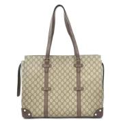 Pre-owned Canvas travel-bags Gucci Vintage , Beige , Dames