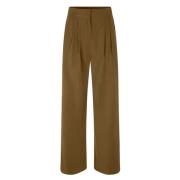 Groen Bruine Wijde Pijp Broek Fanya Modström , Brown , Dames