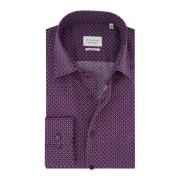 Rode Business Overhemd Jurk Eterna , Purple , Heren