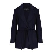 Belted Coats Max Mara , Blue , Dames