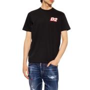 Dsquared T-shirt Italic Cool Tee Dsquared2 , Black , Heren