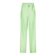 Wijde hoge taille linnen broek Marc Cain , Green , Dames