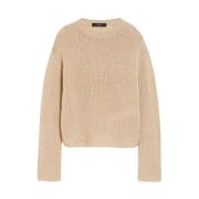 Round-neck Knitwear Max Mara , Beige , Dames