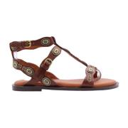Platte sandalen voor vrouwen Bronx , Brown , Dames