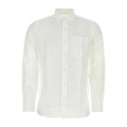 Witte Lyocell Shirt - Klassiek Model Tom Ford , White , Heren
