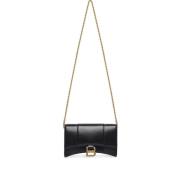 Zwarte Portemonnees met Brede Rand Balenciaga , Black , Dames