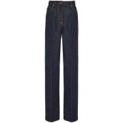 Straight Trousers Salvatore Ferragamo , Blue , Dames