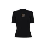 T-Shirts Balmain , Black , Dames