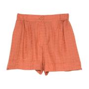 Logo Shorts Twinset , Orange , Dames