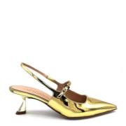 Spiegel Leren Slingback Sandalen Ninalilou , Yellow , Dames