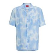 Short Sleeve Shirts Hugo Boss , Blue , Heren