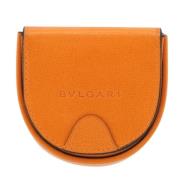 Pre-owned Leather wallets Bvlgari Vintage , Orange , Dames