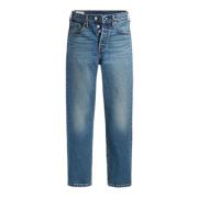 Blauwe Denim Broek Levi's , Blue , Dames