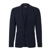 Lichtblauw Single-Breasted Jas Hugo Boss , Blue , Heren