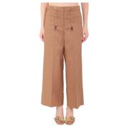 Cropped Trousers Max Mara , Brown , Dames
