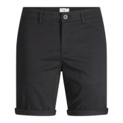 Heren Chino Shorts Solid Jack & Jones , Black , Heren