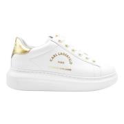 Witte Leren Veterschoenen Karl Lagerfeld , White , Dames