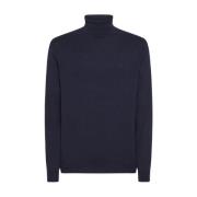Klassieke Turtle Neck Sweater Sun68 , Blue , Heren