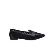 Zwarte Mesh Loafers AGL , Black , Dames