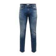 Slim-fit Jeans Only & Sons , Blue , Heren