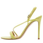 Pre-owned Leather sandals Gianvito Rossi Pre-owned , Green , Dames