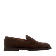 Bruine Suède Loafer Schoenen Doucal's , Brown , Heren