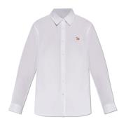 Shirt met logo Maison Kitsuné , White , Dames