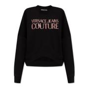 Katoenen sweatshirt Versace Jeans Couture , Black , Dames