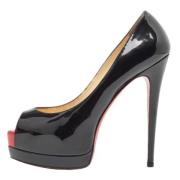 Pre-owned Leather heels Christian Louboutin Pre-owned , Black , Dames