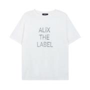 Dames Gebreid T-shirt Alix The Label , White , Dames