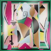 Aangepaste Zijden Twill Sjaal Collectie Prints Max Mara , Multicolor ,...